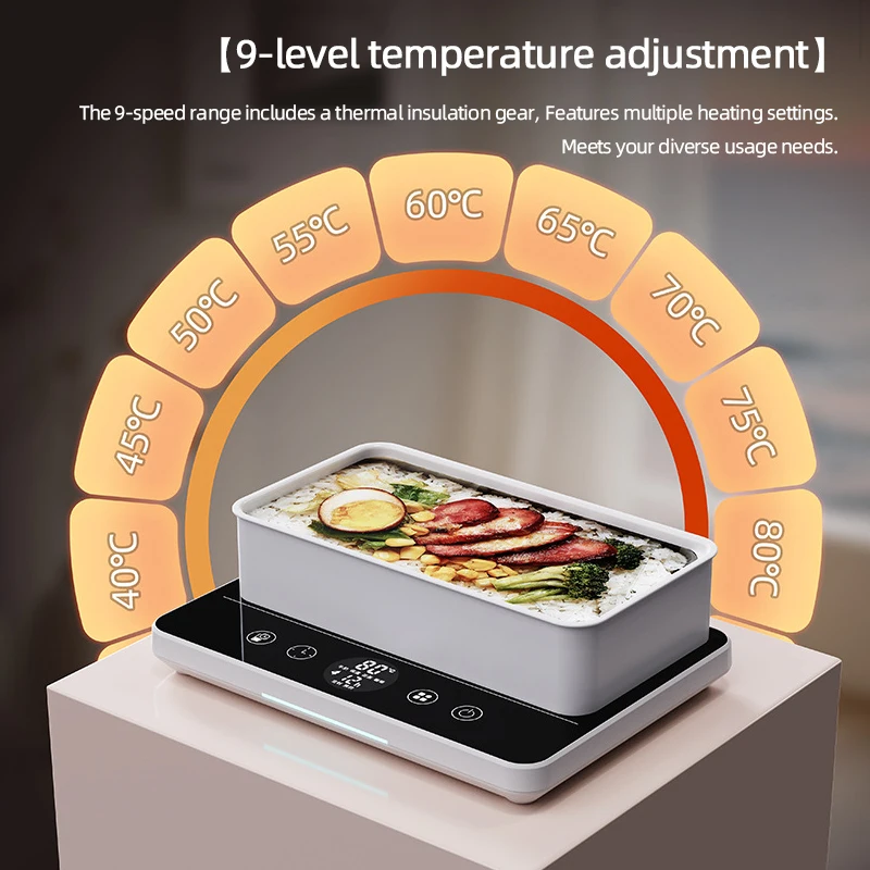 Calentador de tazas eléctrico de 50W con Control de temperatura de 9 engranajes, calentador de leche y café con placa caliente para uso doméstico y de oficina, 220V