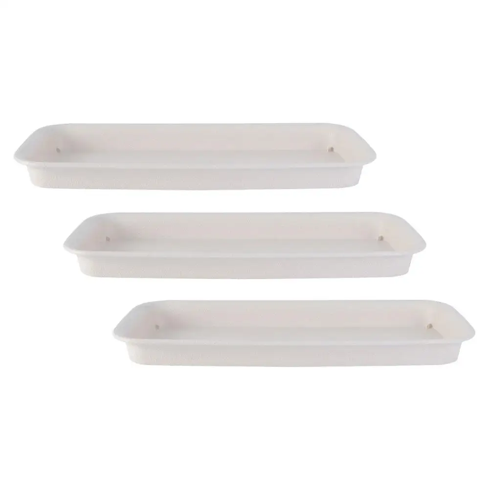 

5 Pcs Rectangular Flower Pot Trays Saucers Water Tray for Plants Lightweight Durable Plastic Anti Aging Impact Resistance