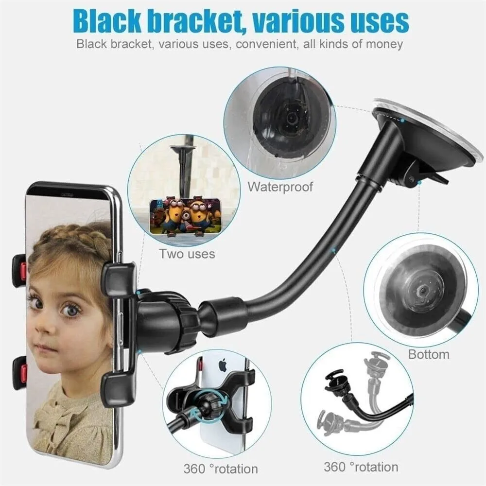 Double Collet Stand Universal CellPhone Clip In Car Phone Holder Bracket Mobile Phone Holder