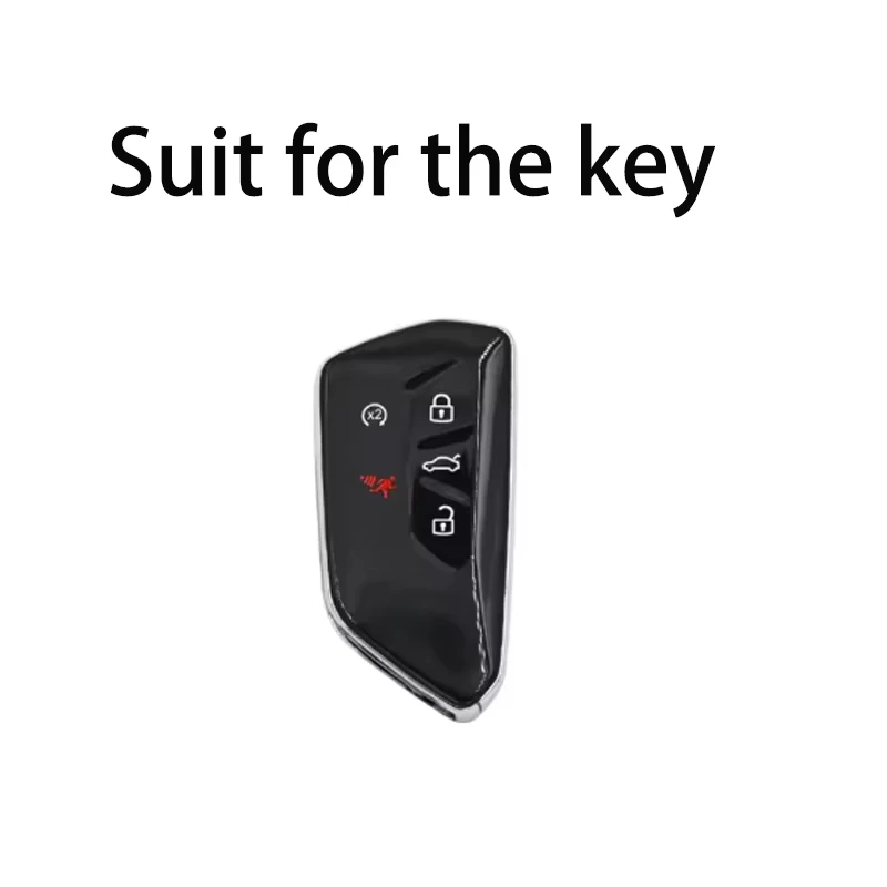 Funda para Llave de Coche VW Atlas Cross Sport 2024 2025, Muy Ligera, 5 Botones, Funda Protectora con Anillo para Llave Inteligente