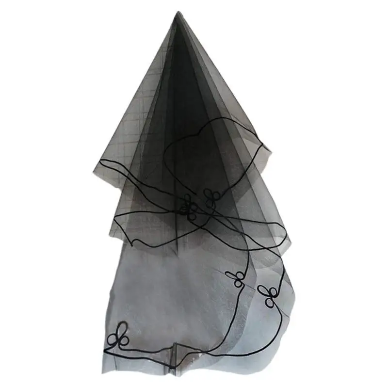 652F Long Tulle Wedding Veils Double Layer Halloween Cosplay Bridal Veil for Bride Marriage Wedding Party Accessories