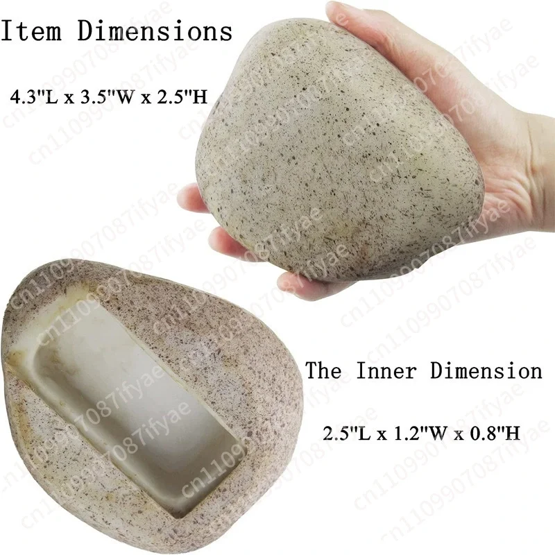 Simulated stone key box Outdoor garden key concealer Modern creative garden ornament craftsmanship