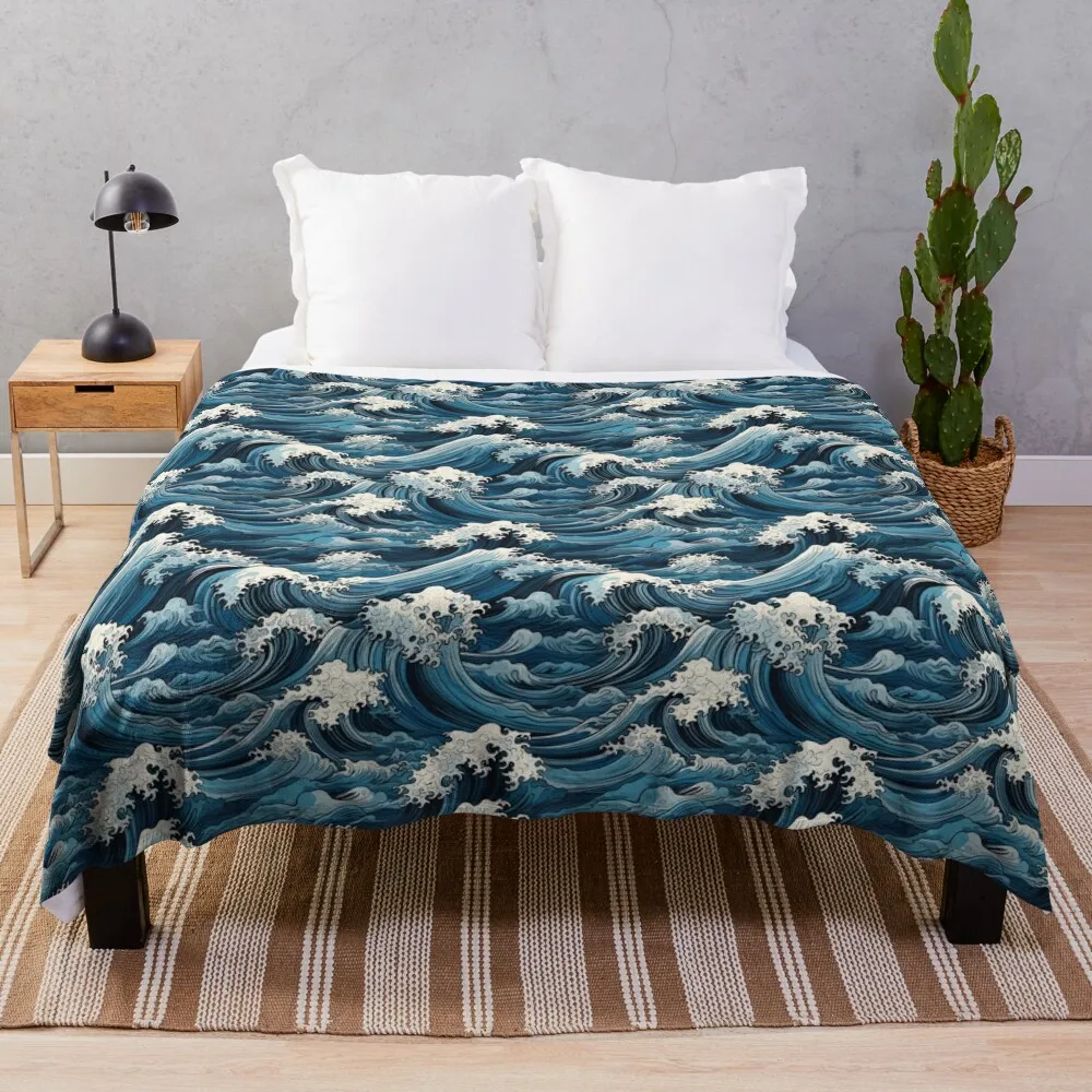 

Sea Symphony: The Ocean's Mosaic Pattern 01 Throw Blanket valentine gift ideas Decorative Throw Plaid on the sofa Loose Blankets