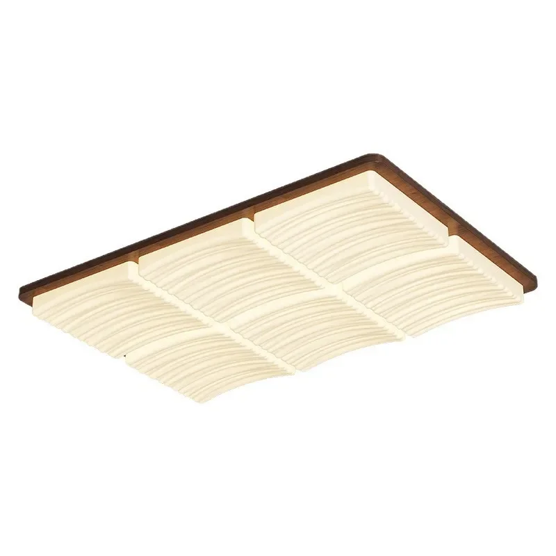 Walnut Grain Ceiling Light Medieval Style Main Lamp for Living Room Bedroom Study Hall Modern Fixture