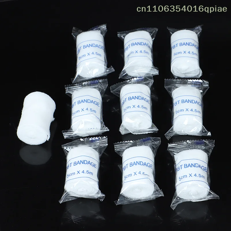 

(Летняя коллекция 4) 10 рулонов/упаковка, 5 см x 4,5 м, эластичный бинт PBT для первой помощи, марлевый рулонный перевязочный материал