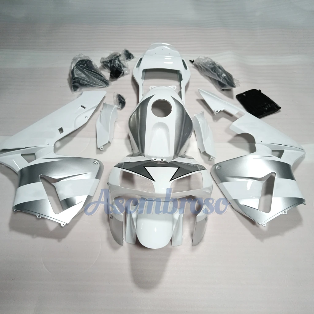 For HONDA CBR600RR 2003 2004 CBR 600 RR 03 04 Dirt Motor Trail Bike Fairing Kit Silvery white body shell