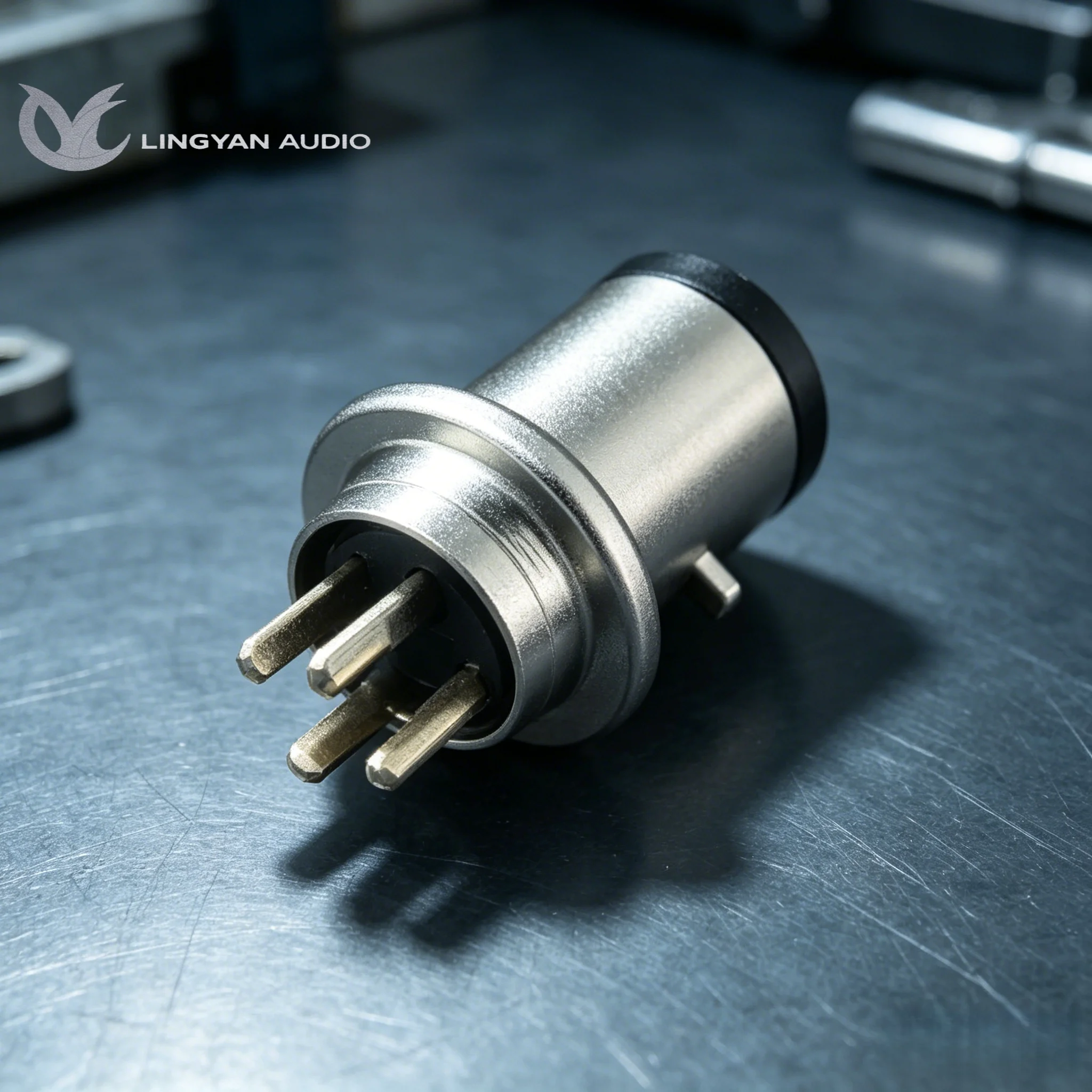 Vinyl Turntable Hardware Part, aluminum alloy headshell connector, 4-pin high precision non-plastic terminal.