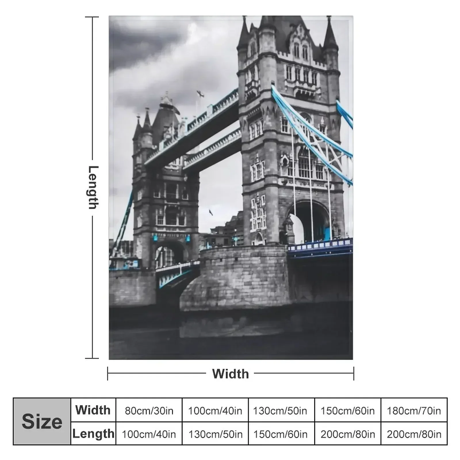 Tower Bridge Throw Blanket Sofa Quilt Sleeping Bag Hairys Sofa Weighted Warm Blankets