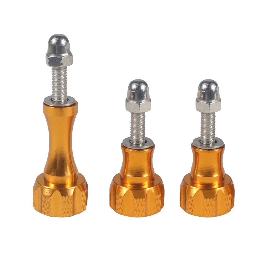 BGNing 1pack von 3pcs 1 Lange + 2 Kurze Bunte CNC Aluminium Bolt Mutter Schraube für GoPro Hero 7 6 5 3 + 4 SJ4000 EKEN YI 2 4K Montieren – Detail 5