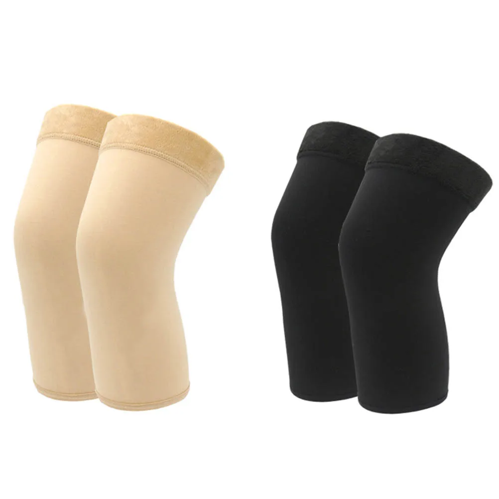 

2pcs Warm Knee Support Sleeve For Winter Elastic Compression Pad Lightweight Pain Relief Sport Protection For Men Women