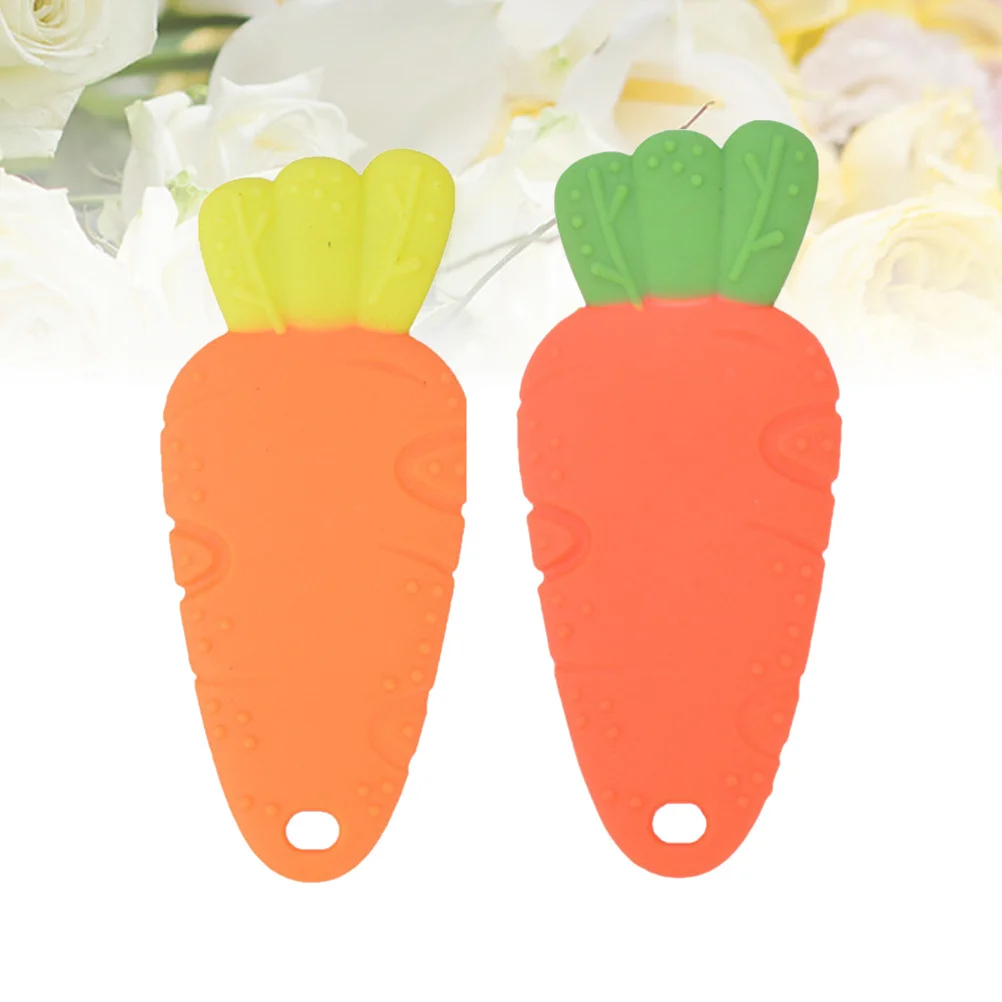 

3pcs Baby Silicone Teething Vegetable Design For Infant Gum Health Teeth Growth Chewing Biting Massage Soother