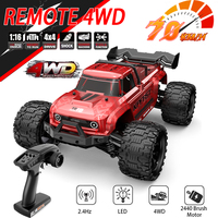 KF18 70KM/H or 55KM/H high speed brushless motor remote control toy car 1:14 with lights toy car 2.4Hz 4x4 4WD children's toys