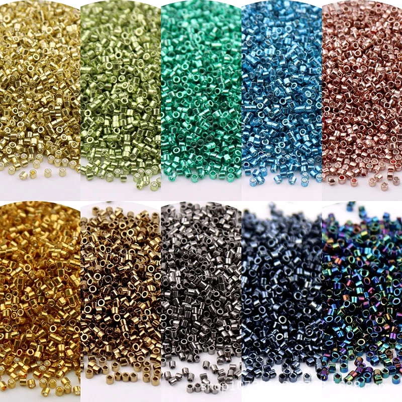 1680pcs Japan Metallic Glass Beads 11/0 Uniform Japanese Glass Seedbeads for DIY Jewelry Making Women Garment Craft Accessories