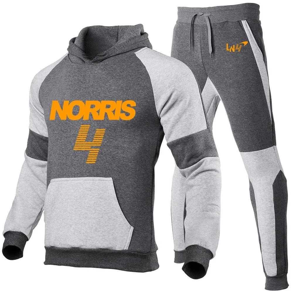 2024 New Lando Norris 4 Spring Autumn style Fashion Men Hoodie Clothing Men Running Set Men\'Smany sorts of Set Comfort Sports