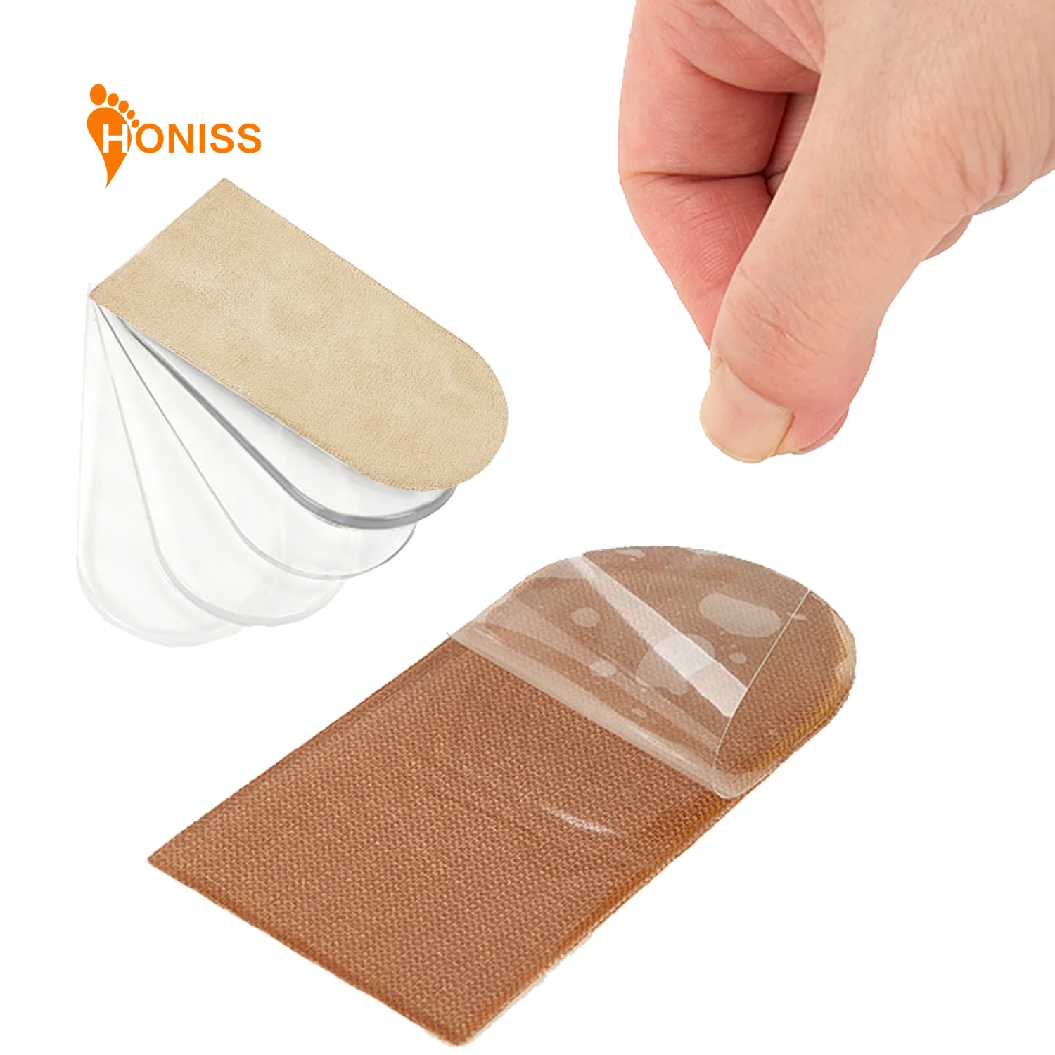 HONISS Multi-layer Gel Heightening Insole, Removable Silicone Heel Pad, Comfortable Fit, Anti-shock and Pressure-reducing Shoes