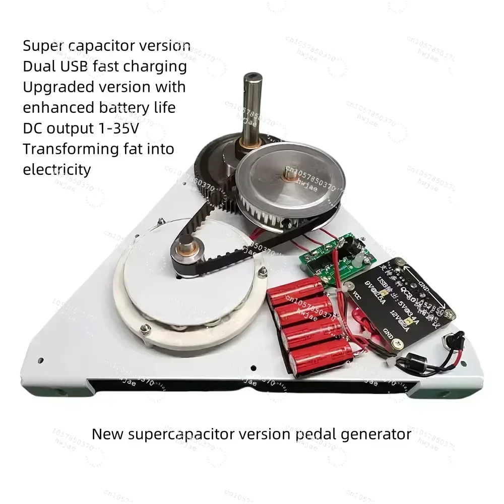 Portable Pedal & Hand Crank Fitness Bicycle Generator 50W/100W with USB & DC1-35V Output for Emergency Charging