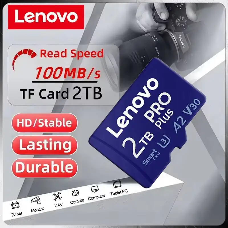 Lenovo High-Speed Memory Card for Nintendo Switch PS5 - 2TB 1TB 512GB 256GB 128GB Micro SD TF SD Card