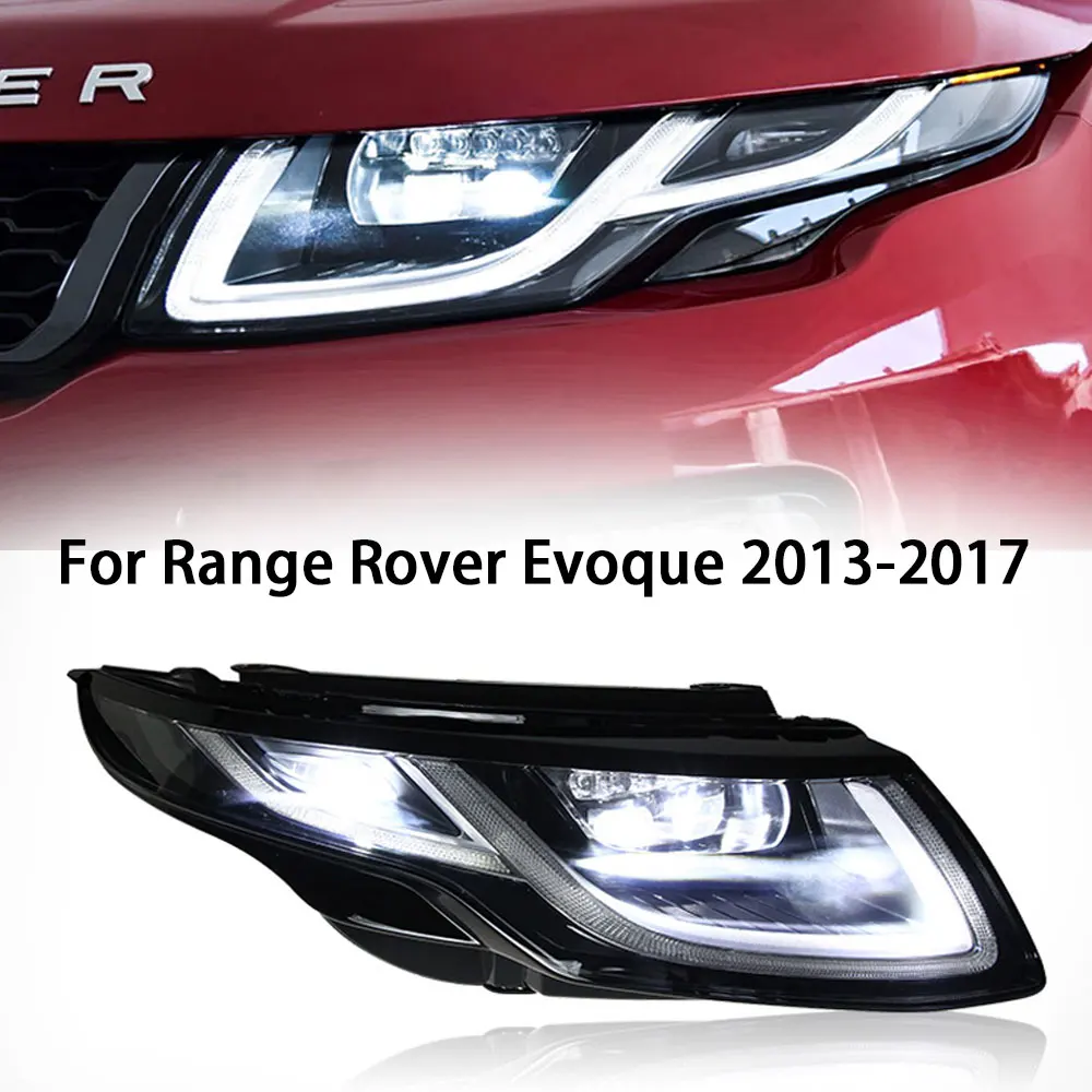 

Передние Автомобильные фары для Land Rover Range Rover Evoque, светодиодные фары L538 2013-2017, аксессуары, обновленные светодиодные фары DRL в сборе