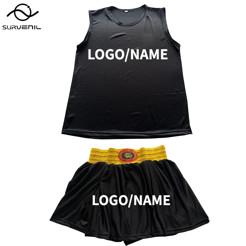 شعار مخصص سراويل الملاكمة النساء الرجال طفل المصارعة ساندا الووشو موحدة الملاكمة فستان الملاكمة التايلاندية السراويل BJJ MMA سروال التدريب