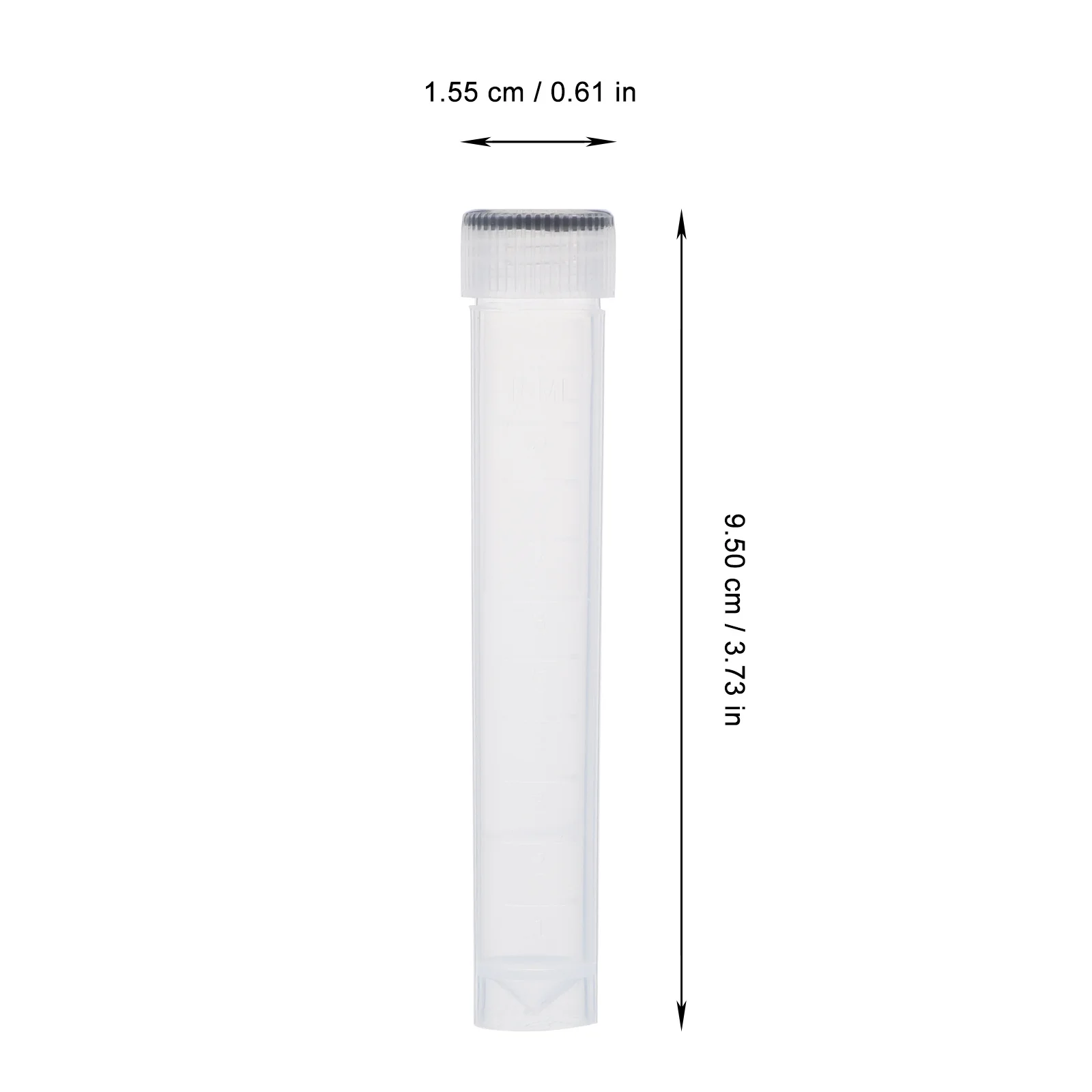 

10pcs Cryovial Tubes Freezing 10ml Transparent Plastic Test Tube Screw Lids Safe Sturdy Cold Equipment
