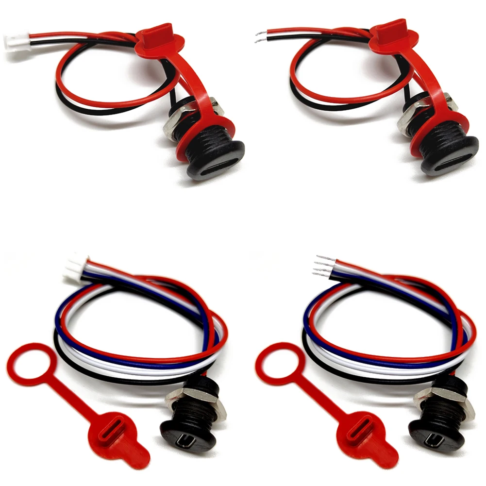 Type-C IPX6 Waterproof Locking Plate Female TPC Waterproof High Current Fast Charging Jack Port Connector 2/4 Pin USB Connector