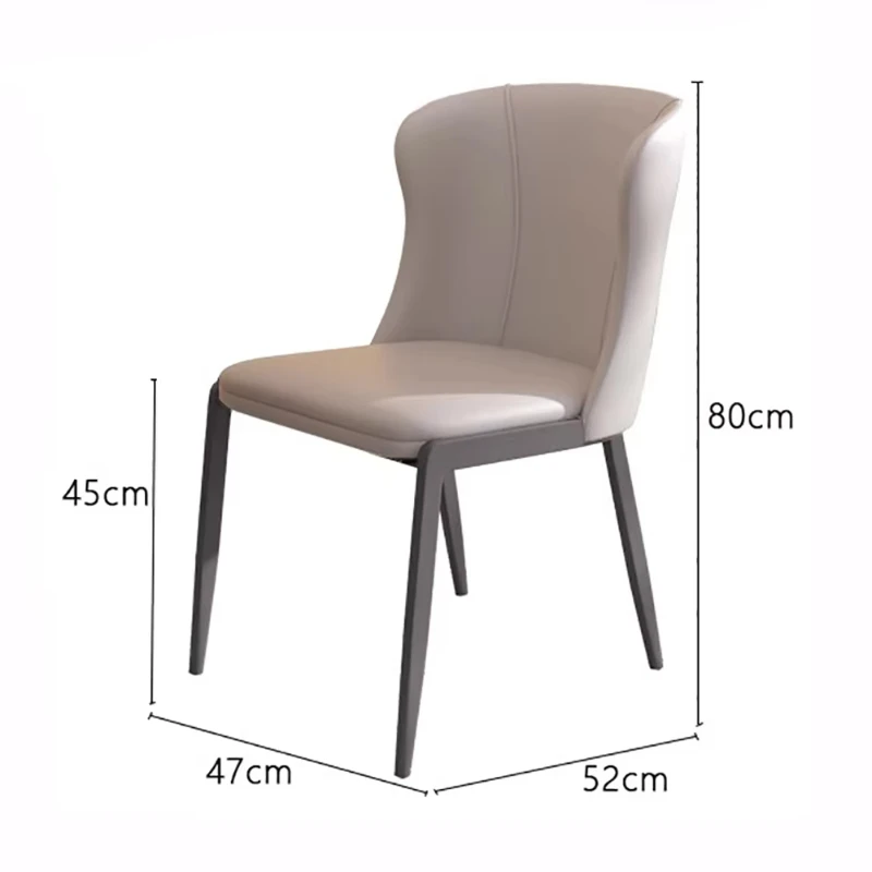 Set Of 2 Dining Chairs Modern Nordic Comfortable Trendy Ergonomic Aesthetic Dining Chair Luxury Simple Chaise Cuisine Furniture