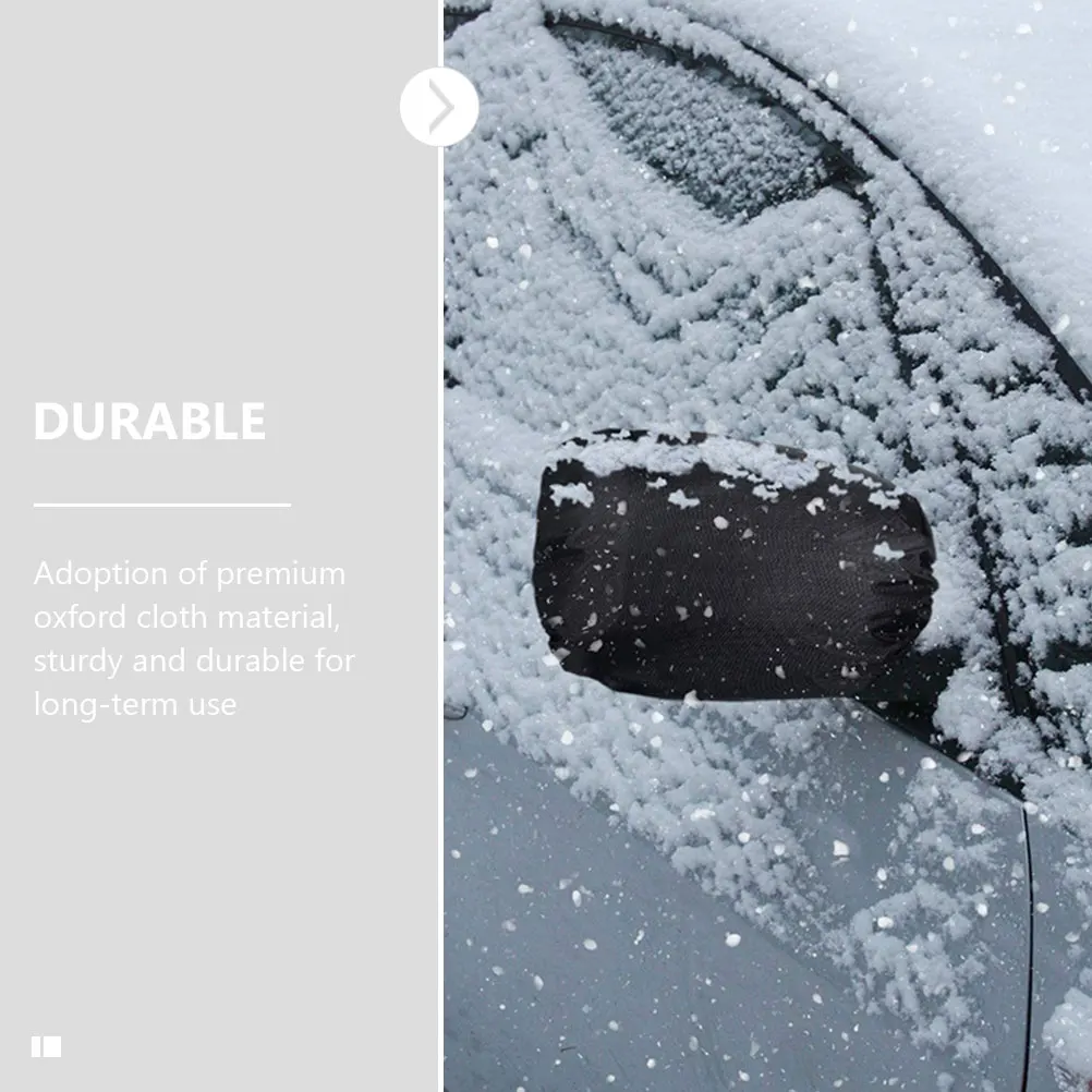 

2pcs Rearview Mirror Cover Oxford Cloth Waterproof Windproof Snowproof Protection For Outdoor Durable Car Mirror Guard Shield