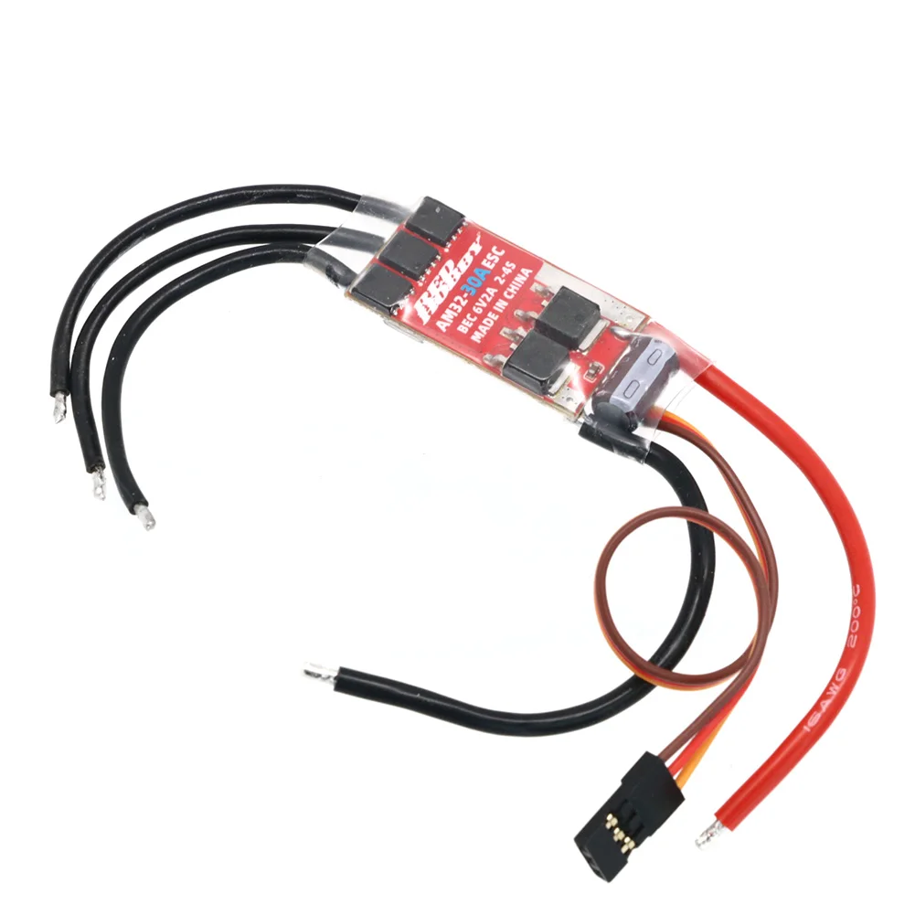 Redhobby 2-4S AM32 فرش ESC 30A ثنائي الاتجاه سرعة تحكم ESC مع 6 فولت 2A UBEC ل RC مولتيكوبتر طائرة RC سيارة قارب نموذج