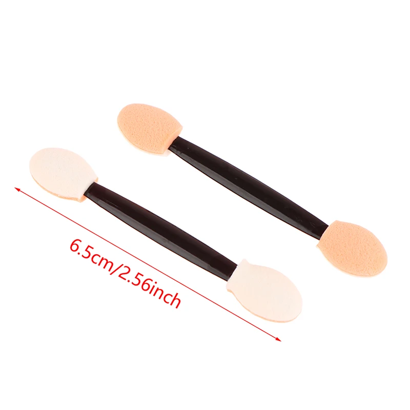 Pennello per ombretti monouso da 100 pezzi trucco Set di pennelli per ombretti in spugna a doppia faccia per applicatore cosmetico colore casuale