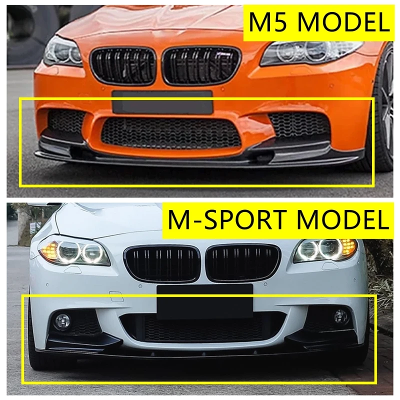 

Car For BMW 5 Series F10 F11 M Sport M550d 535 528 2011-2017 Front Bumper Lip Diffuser Spoiler Kit Splitter Guard Cover Guard