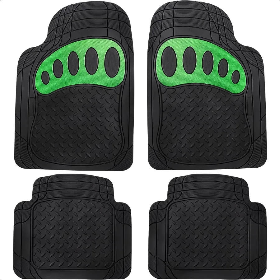 Automotive Floor Mats HeavyDuty Footprint Design Rubber Floor Mats for Cars Universal Fit Full Set ClimaProof Floor Mats Trimma