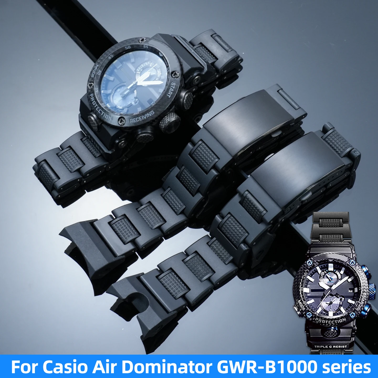 

Легкий пластиково-стальной ремешок для часов Casio GWR-B1000, для Air Dominator 5588 GWR B1000, мужской сменный ремешок, аксессуары для часов
