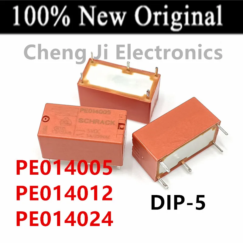 

5PCS/Lot PE014005 、PE014012 、PE014024 DIP-5 New original universal power relay 5VDC 12VDC 24VDC 5A