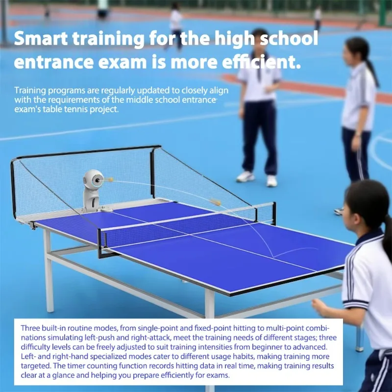 NEW Pusun Intelligent Table Tennis Machine With Net Indoor Smart Ping Pang Ball Serving Machine Trainer for Home Club Dora