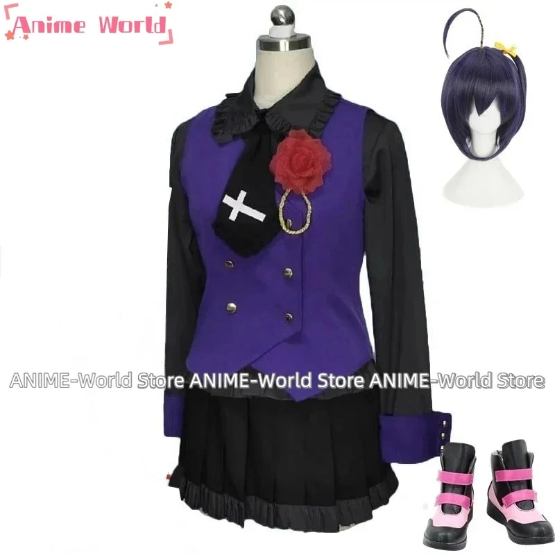 

《Custom size》Takanashi Rikka Cosplay Costume Anime Love Chunibyo Other Delusions Cute Party Dress Suit Uniforms Shoes Wig