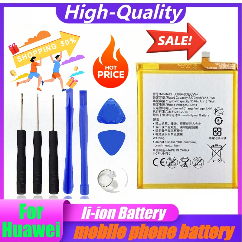 

3340mAh for Huawei Maiwang 5/Honor 6X Mobile Phone Battery HB386483ECW+ Built-in Board