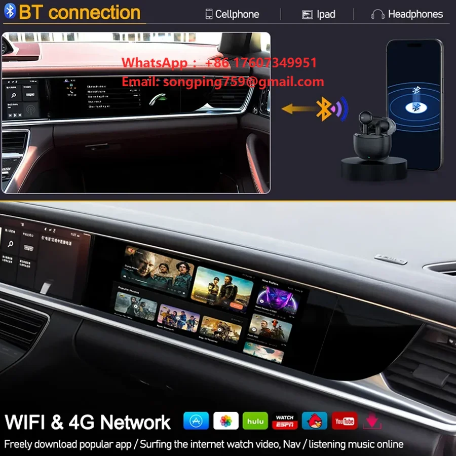 11inch Upgraded Copilot Smart Screen for Porsche Panamera 2017-2023 GPS Navi Android Car Radio Multimedia Video Player Carplay