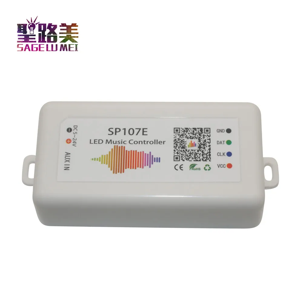 Imagem -02 - Led Controlador Compatível com Bluetooth Sp107e Música Sp108e Controlador Wi-fi para Ws2811 Ws2812 Pixels Striptape Dc524v Sp110e Sp105e