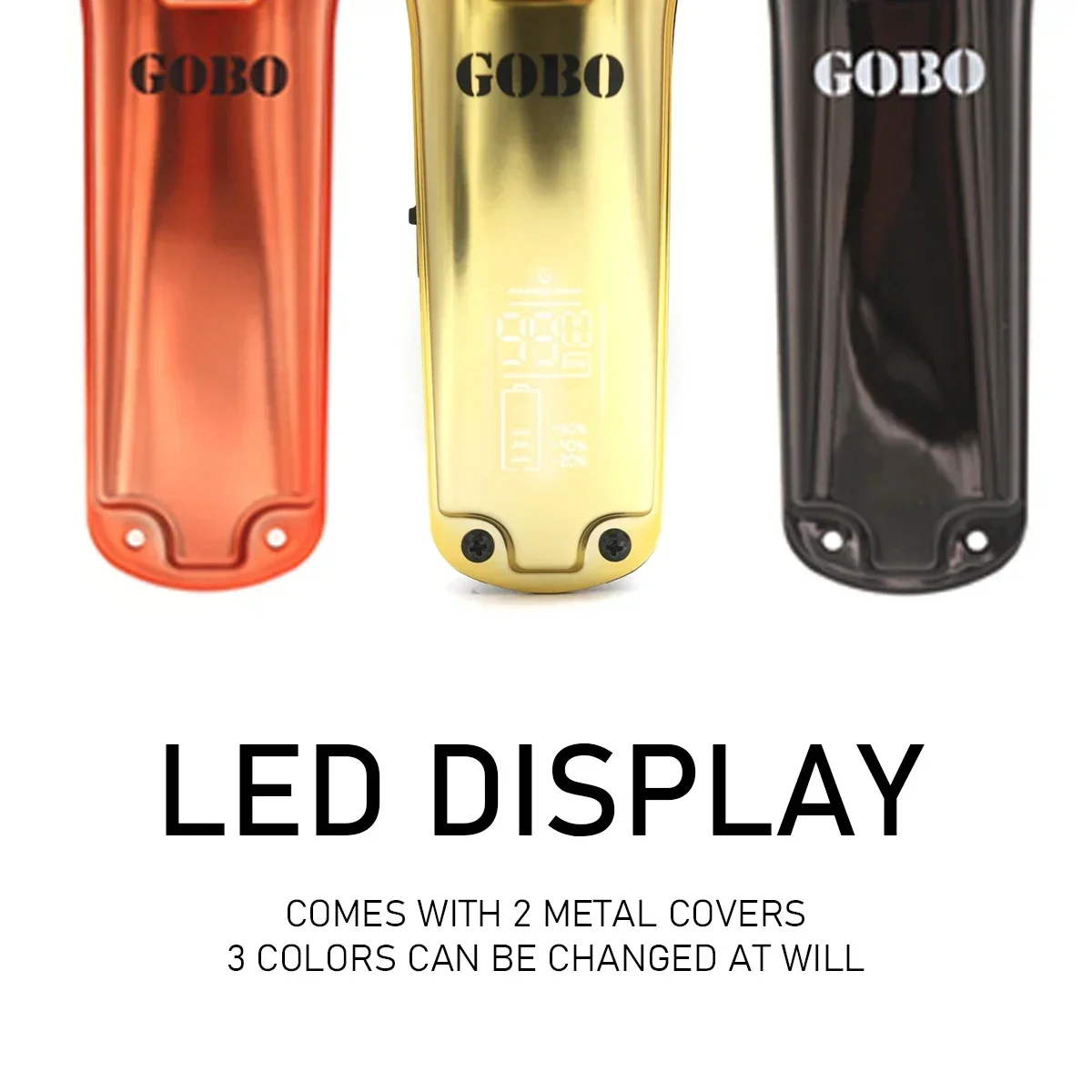 GOBO المهنية مقص الشعر للرجال 9900 دورة في الدقيقة محرك مغناطيسي LCD آلة قطع USB قاعدة شاحن DLC آلة تشذيب الشفرة