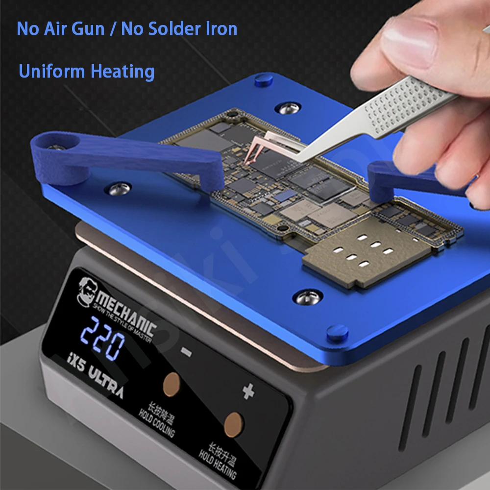 MONTEUR ix5 Ultra Verwarming Platform Voorverwarmer voor Moederbord Gelaagdheid Tin Planten Lijm Verwijderen-Elektronische Reparatie Verwarming Tool