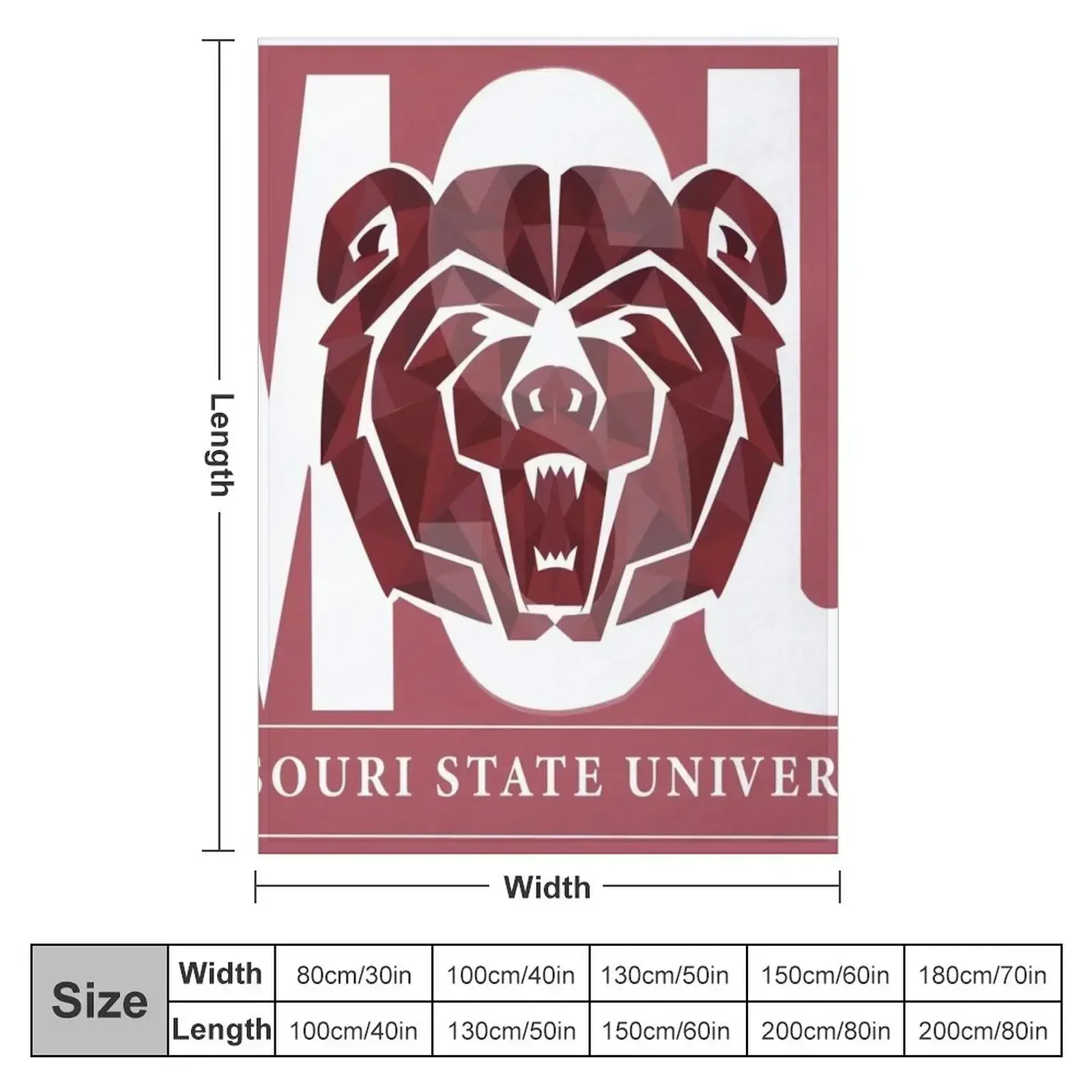 Missouri State Throw Blanket couch cozy soft plush fuzzy picnic outdoor blanket
