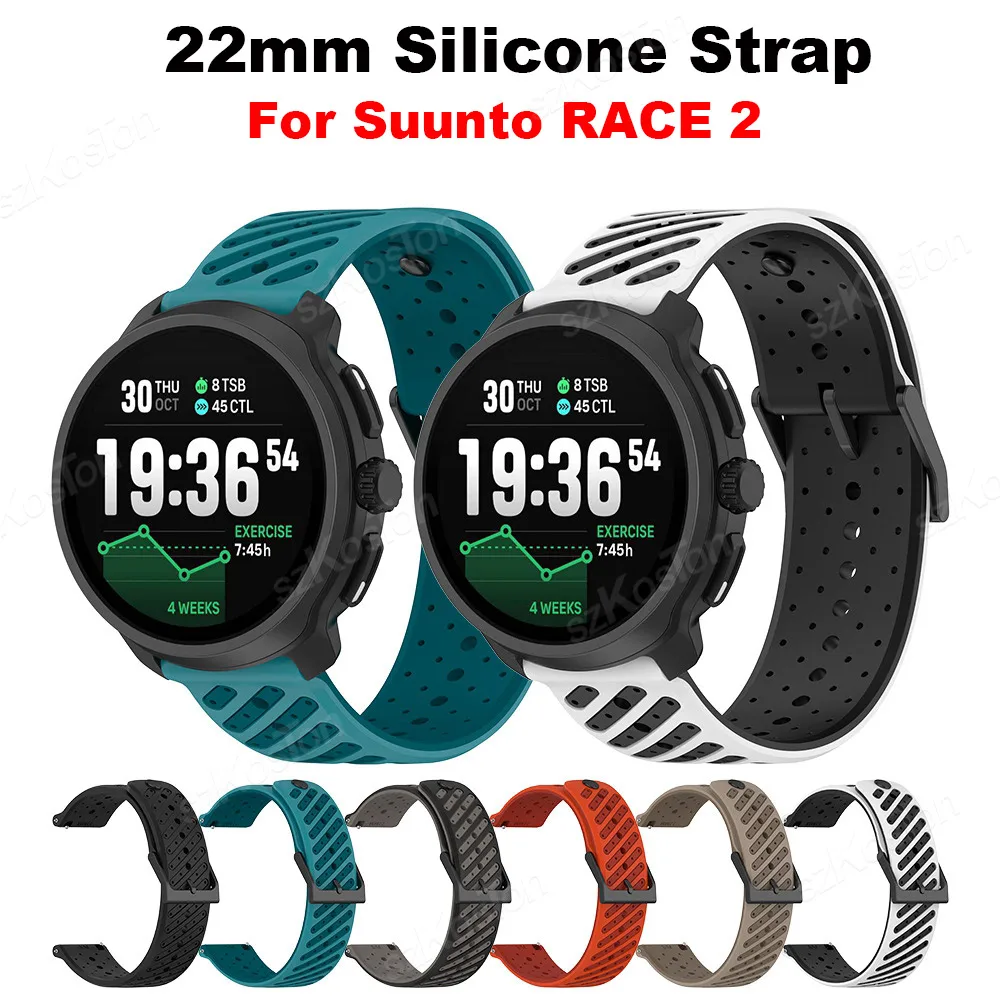 

Adjustable Silicone Strap For Suunto RACE 2 S /Vertical Replacement Wristband For Suunto 5/9 Peak Pro Loop Bracelet Accessories