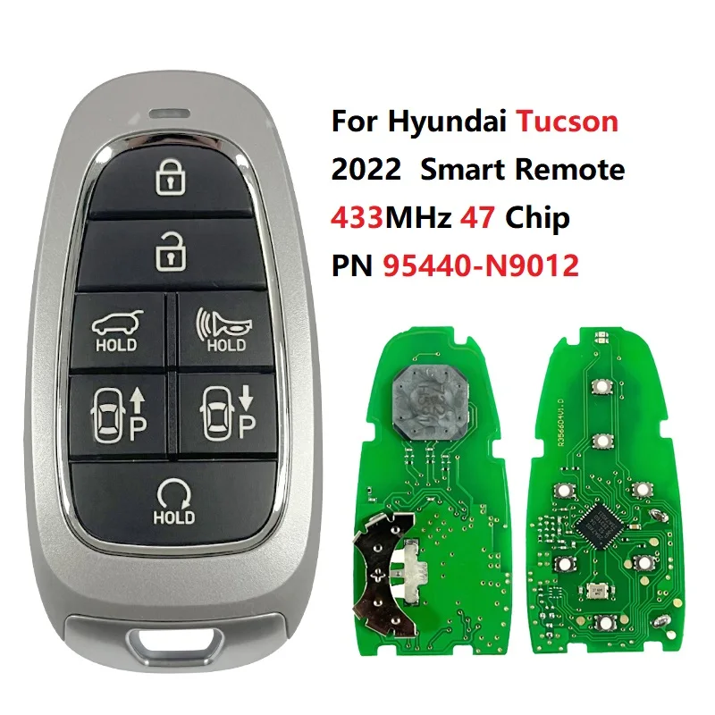 

CN020317 Part Number 95440-N9012 Hyundai Tucson 2022 Smart Key 7 Buttons 433MHz 47 Chip Keyless Go