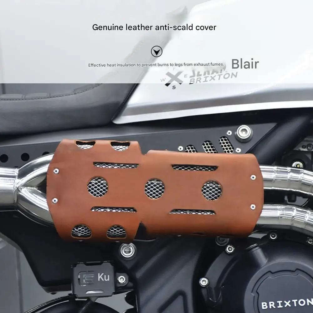 GK500 right-side high-mounted exhaust pipe, BRIXTON CSFIRE 500 full exhaust system with deep, resonant sound.
