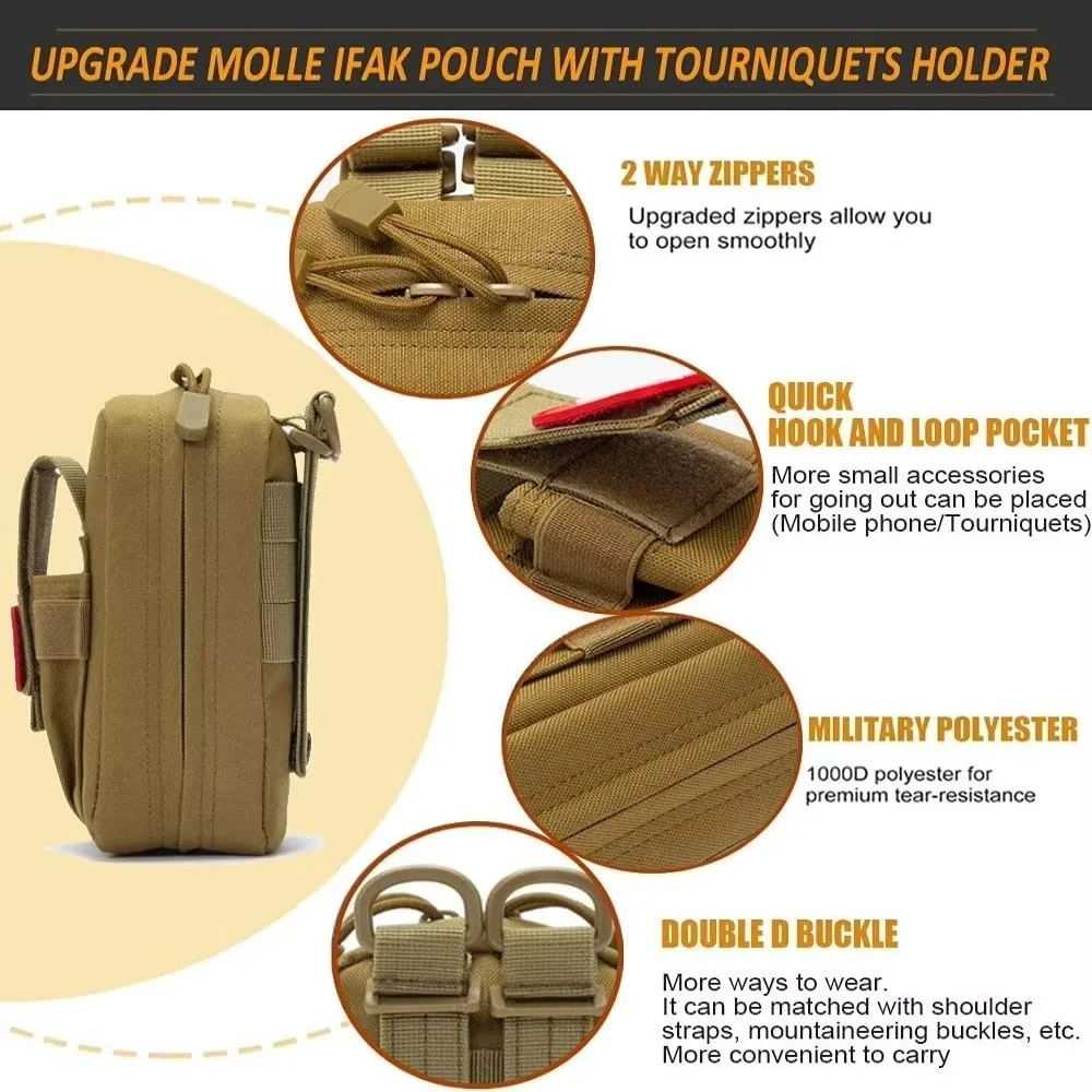 Portable First Aid Kit Drop Leg Platform Wear Resistant Emergency Rescue Kit Lightweight Utility Tool Bag