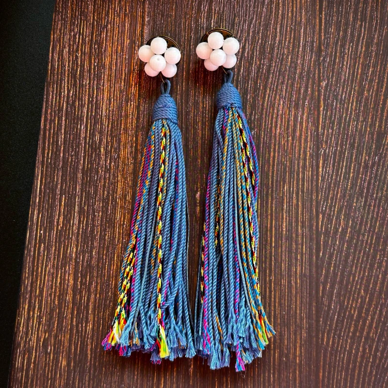 

Handmade 2025 New Arrival Tassel Long Dangle Earrings For Women Fashion Accessories Elegant Eye-Catching Party Jewelry Gifts