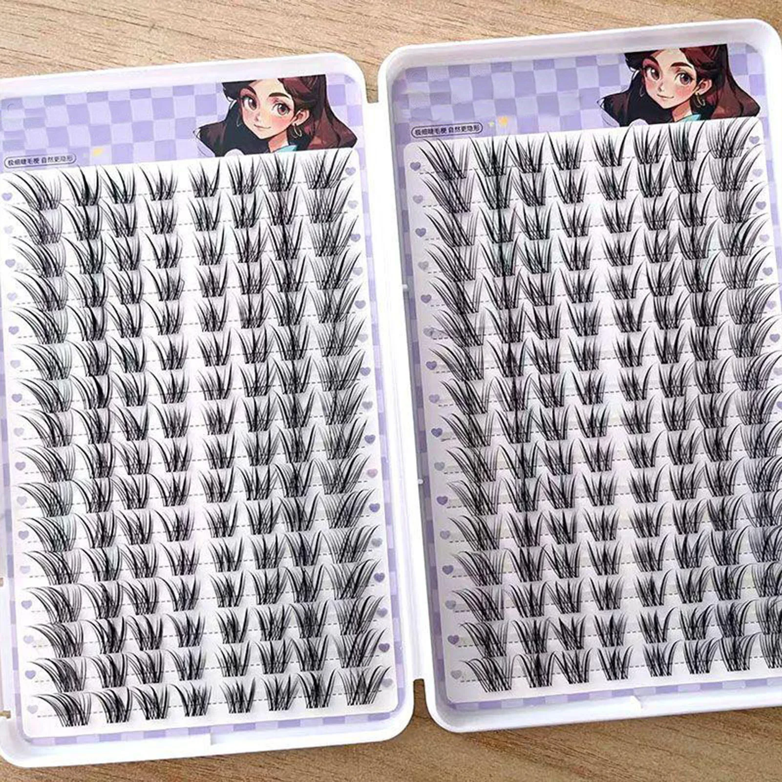 Extensiones de pestañas postizas naturales, grupos individuales, pestañas postizas C-Curl, pestañas de fibra sintética para uso diario y de fiesta