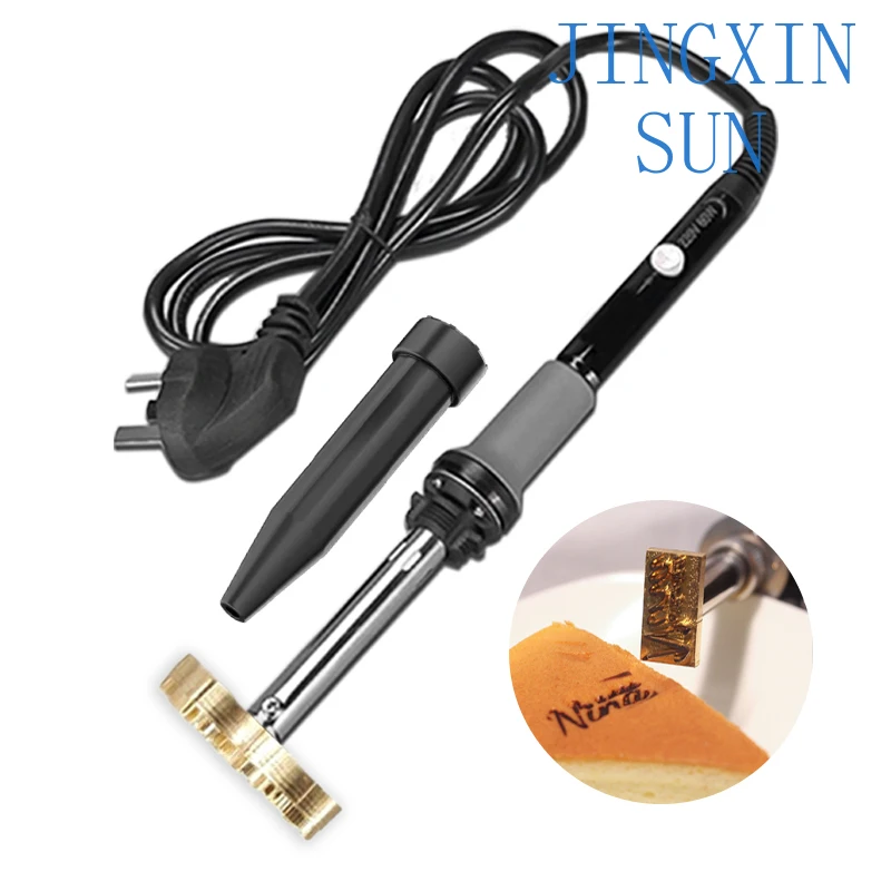 Handheld bronzing machine adjustable temperature branding machine copper mold electric soldering iron logo custom leather