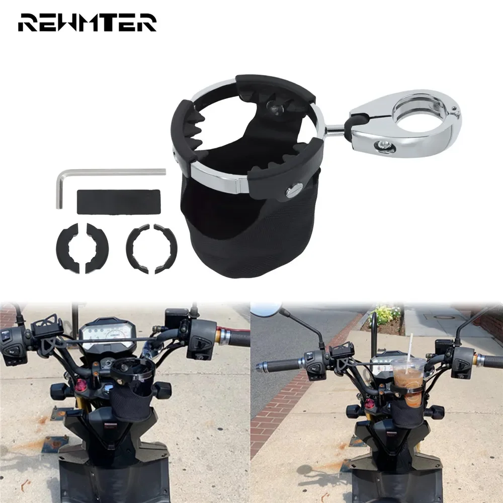 

Motorcycle Handle Bar Drink Cup Holder With Basket Water Beverage Support Handlebar Bottle Holder For Harley Touring Softail XL