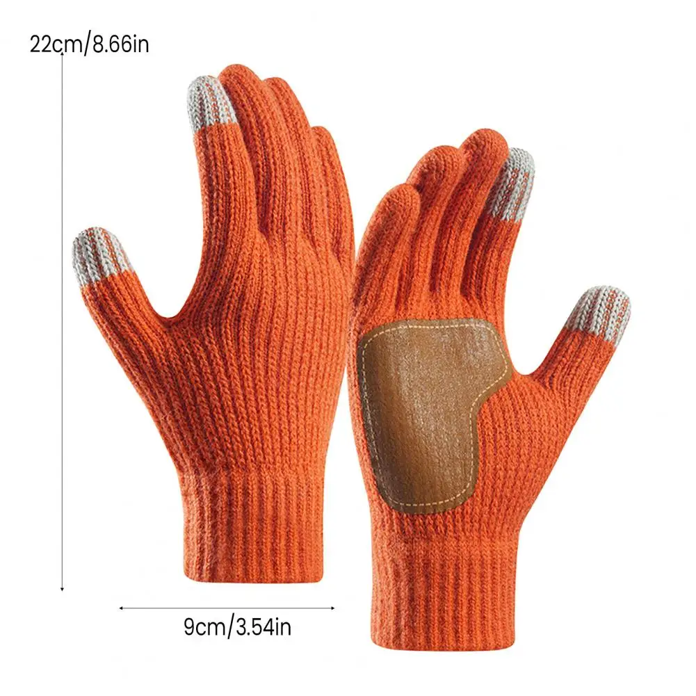 قفازات تركيز الحرارة قفازات الشتاء لمس للرجال والنساء قفازات محبوكة دافئة مع النخيل المضادة للانزلاق للخارجية لفصل الشتاء